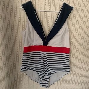 Deep V Sailor Swimsuit